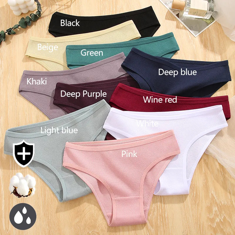 Women Waffle Cotton Panties